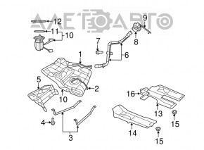 Защита топливного бака правая Chrysler 200 11-14