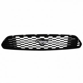 Решетка радиатора grill Ford Mustang mk6 15-17 без эмблемы, под накладки
