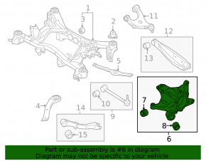 Цапфа задняя левая Subaru Outback 15-18