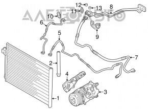 Трубка кондиционера компрессор-печка первая BMW X5 F15 14-18 N55