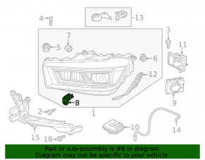Кронштейн фари нижній лівий Audi Q5 80A 18-20