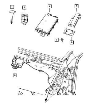 KEYLESS ENTRY RECEIVER MODULE Dodge Journey 11-12