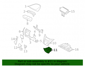 Бокс карман центральной консоли Hyundai Sonata 11-15 черный, царапины