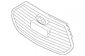 Решетка радиатора grill Hyundai Veloster 13-17 turbo