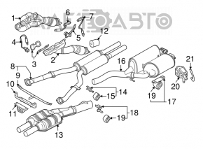 Лямбда-зонд правый второй BMW X5 E70 07-13 325мм