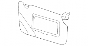 Козирок лівий Ford Focus mk3 11-18 сірий, без гачка