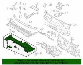 Поддон дворников Ford Mustang Mach-E 21-26