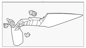 Накладка задньої стійки ліва Honda Civic XI FE/FL 22-26 4d сіра