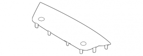 Накладка передней панели центральная под динамик Kia Sorento 21-24 HEV, PHEV черная