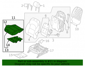 Пассажирское сидение Hyundai Tucson 16-21 без airbag, механическое, подогрев, ткань черная