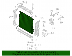 Радиатор охлаждения вода Land Rover Range Rover 22-26 4.4