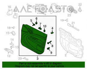 Обшивка двери карточка передняя правая Mini Cooper Countryman R60 12-16 черн
