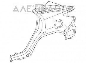 Крыло заднее правое Lexus RX350 RX450h 16-22 под BSM