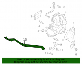 Трубки охлаждения турбины Ford Escape mk3 17-19 1.5T