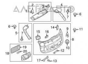 Обшивка двери багажника левая Mazda CX-9 16-17 черн