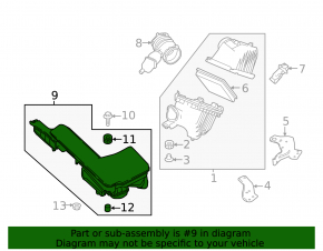 Воздухоприемник Infiniti QX60 13-20 3.5