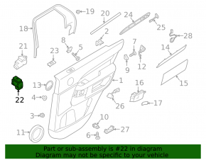 Кнопка блокування дверей передня права Land Rover Range Rover Velar 18-23 чорна
