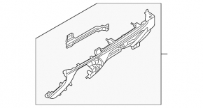 Накладка передньої панелі нижня центральна Mazda CX-9 16-23 чорна