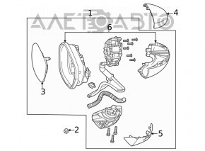 Крышка зеркала правая Honda Civic XI FE/FL 22-26