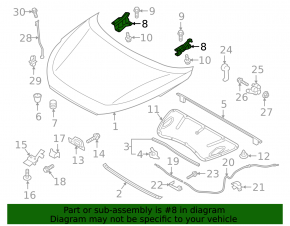 Петля капота левая Hyundai Tucson 16-21