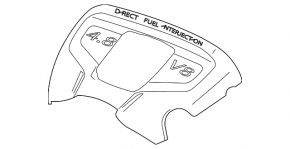 Накладка двигателя передняя Porsche Cayenne 958 11-14 4.8 Turbo