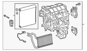 Печка в сборе кондиционер Lexus NX300h 15-21