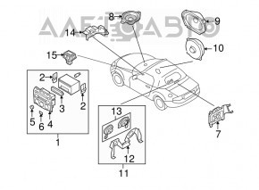 Динамик дверной передний левый Mazda CX-7 06-12