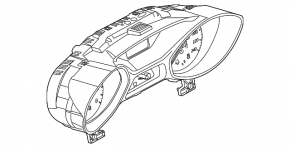 Щиток приборов Ford Focus mk3 11-18 usa дорест 92к, царапины