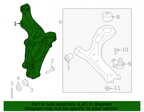 Цапфа передняя правая Kia EV6 22-26 RWD