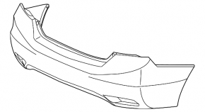Бампер задний голый Honda Civic 11-15 2013-15