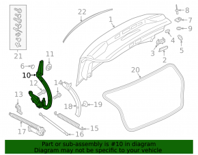 Петля крышки багажника левая Audi A6 C8 19-24