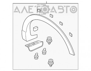 Накладка арки крыла задняя правая Mazda CX-9 16-23