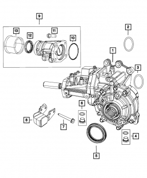 Передний редуктор раздатка Jeep Compass 11-16 2.4 AWD 86к не постоянный AWD