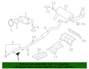 Кронштейн выпускной трассы передний BMW 4 F32/33/36 14-20 AWD