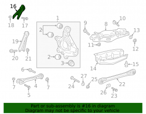 Рычаг верхний задний левый Chevrolet Camaro 16-23