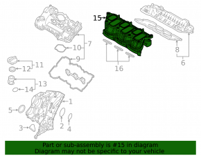 Коллектор впускной нижняя часть Kia Sorento 16-20 3.3