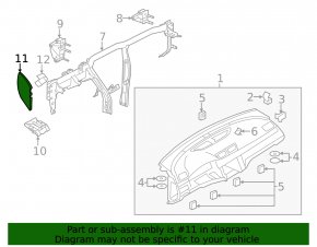 Накладка торпеды боковая левая VW CC 08-17 бежевая