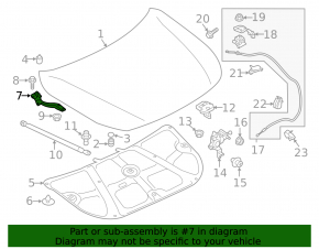 Петля капота левая Subaru Outback 15-19