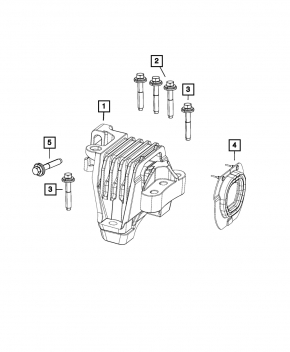 Подушка двигателя правая Jeep Cherokee KL 14-23 2.4
