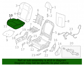 Пассажирское сидение Nissan Rogue 23-26 с airbag, электро, кожа светло-серая JP built