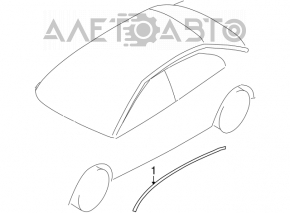 Накладка крыши левая Mitsubishi Galant 04-08