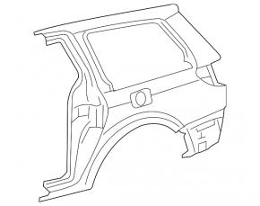 Четверть крыло задняя правая Toyota Sienna 13-17 без BSM