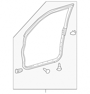 Уплотнитель двери передней правой Lexus RX300 RX330 RX350 RX400h 04-08