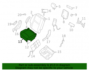Задний ряд сидений 2 ряд правое Nissan Pathfinder 13-16 ткань бежевая, под химчистку