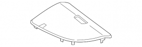 Сетка динамика задней полки левая Mercedes W213 E 300/350 17-23 черная