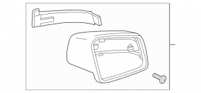 Зеркало боковое правое в сборе Mercedes W221 07-09 8+7 пинов, автозатемнение, поворотник, серебро