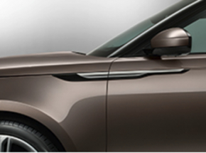 Молдинг крыла правый Land Rover Range Rover Velar 18-23 черный глянец, вставка серебро