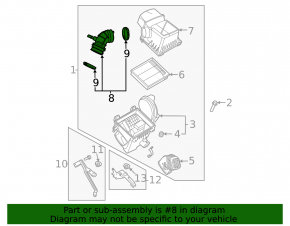 Воздуховод на впуск Ford Escape MK4 20-26 hybrid, plug-In