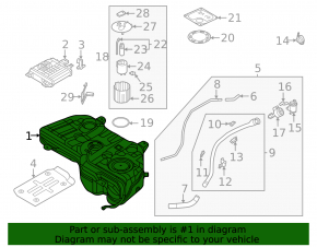 Топливный бак Hyundai Tucson 22-26 2.5 Korea