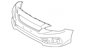 Бампер передний голый Subaru Impreza 20-23 GK